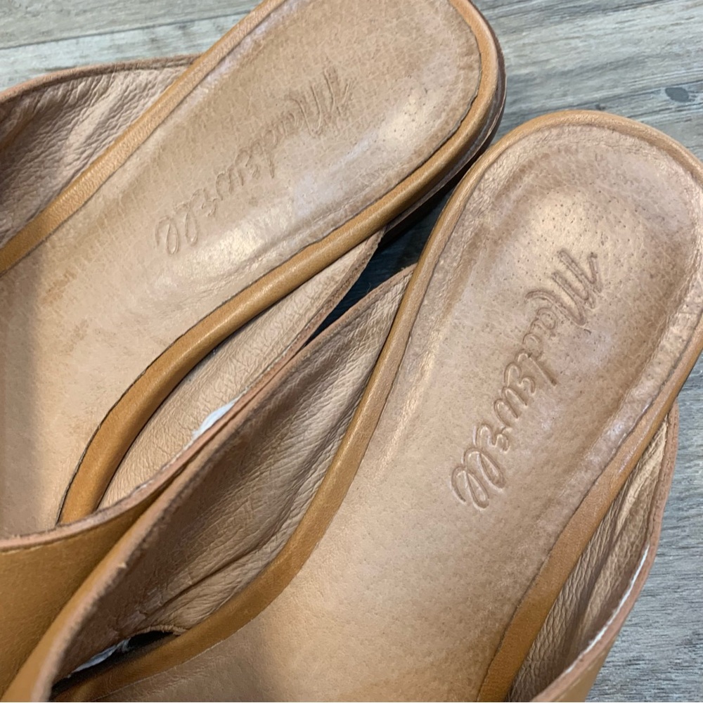 Madewell Ruthie Leather Criss Cross Slip On Mules - Picture 2 of 13